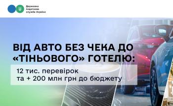 Від авто без чека до «тіньового» готелю: 12 тисяч перевірок і вже понад 200 млн грн до бюджету з початку року